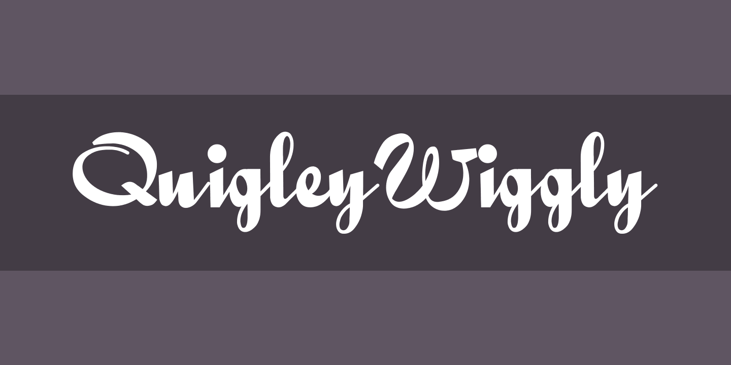 Przykład czcionki QuigleyWiggly Regular